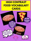 CVI High Contrast Food Vocabulary Cards