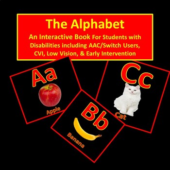 Preview of CVI Learn Alphabet. Book 1 - CVI, LowVision, Multiple Disabled, AAC/Switch