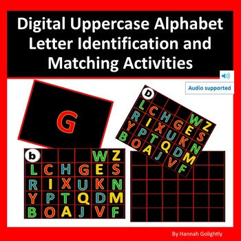 Preview of CVI Interactive Digital Uppercase Alphabet Activities Bundle