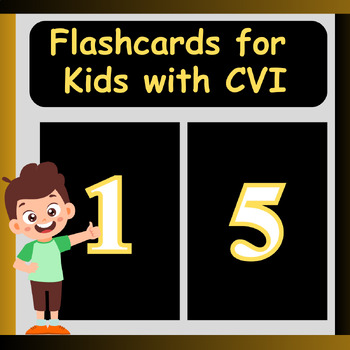 Preview of CVI; Number Flashcards | Adaptive Cards for Students with CVI