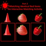 CVI Match Red Items. Book 2 - CVI, LowVision, Multiple Dis