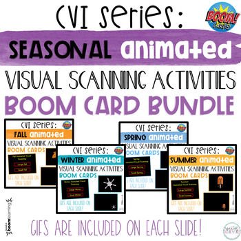 Preview of CVI Series Animated Visual Scanning | Seasonal Bundle | BOOM Cards