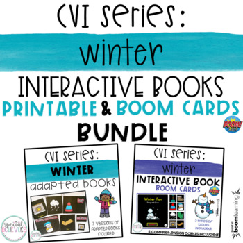Preview of CVI Series Winter Interactive Books BUNDLE | Printable and BOOM Cards