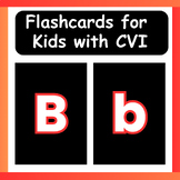CVI; Uppercase & Lowercase Letters| Alphabet flashcards |A