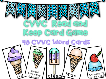 Preview of CVVC Long Vowel Card Game - Vowel Team Phonics Game