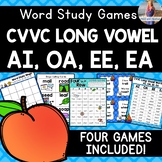 CVVC Long Vowel Teams, AI, OA, EE, EA: Word Family Game Pack