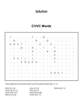 CVVC Words Worksheet/ Word Search by Science Spot | TpT