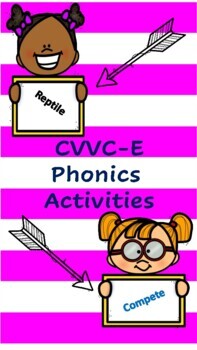Preview of CVVC-e Worksheets and Activities