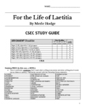 CXC CSEC For the Life of Laetitia Study Guide