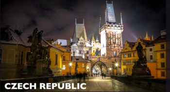 Preview of CZECH REPUBLIC: Powerpoint, Social Studies & Geography 37 pages Animated