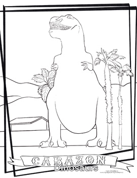 Preview of Cabazon Dinosaurs Coloring Pages California Road Trip