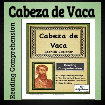 Preview of Cabeza de Vaca Reading Comprehension