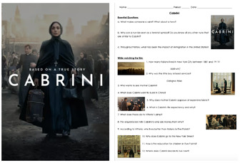 Preview of Cabrini Movie Guide Questions in English | Italian Immigration Movie 2024