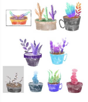 Preview of Cacti Digital Prints: Whole Set