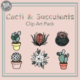 Cacti & Succulent Clipart | Cute Botanical Clipart | Digit