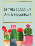 Cacti Theme Positive Quote Posters