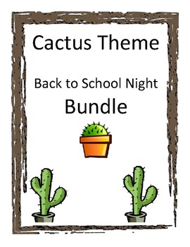 Preview of Cactus Back to School Bundle