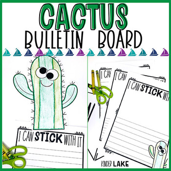 Cactus Bulletin Display by Kinder Lake | TPT