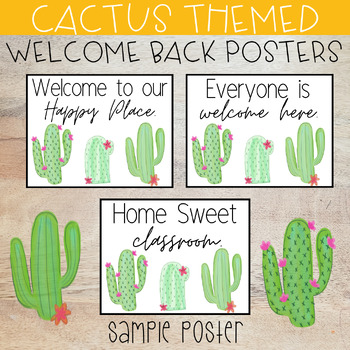 Preview of Back-to-school Bulletin Board - Everyone is Welcome - Cactus Décor Sample