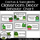 Cactus Classroom Decor Behavior Chart