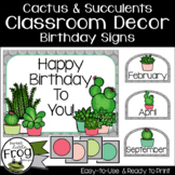 Cactus Classroom Decor Birthday Display