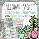 Cactus Classroom Decor Calendar Helper