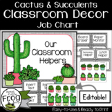 Cactus Classroom Decor-- Class Jobs