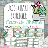 Cactus Classroom Decor Job Chart & Schedule