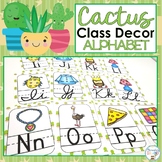 Cactus Classroom Decor Succulent Classroom Decor Alphabet Posters