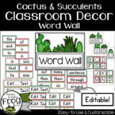 Cactus Classroom Decor--Word Wall