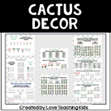 Cactus Classroom Theme Decor | Editable