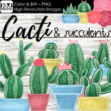 Cactus Clipart | Watercolor Cacti and Succulents