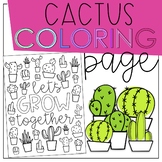 Cactus Coloring Page