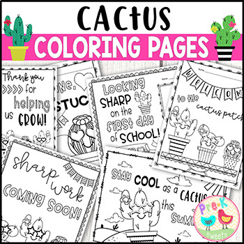 Download Cactus Coloring Pages By Pre K Tweets Teachers Pay Teachers