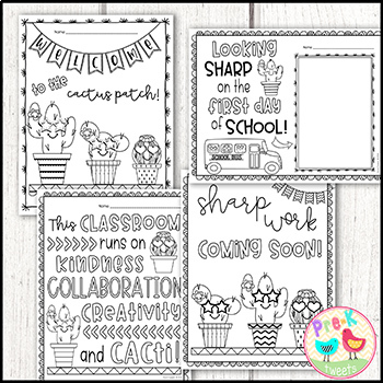 Download Cactus Coloring Pages By Pre K Tweets Teachers Pay Teachers