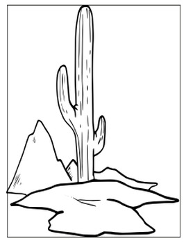 desert plant coloring pages