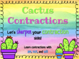 Cactus Contractions - Lesson Slides (am, not, will)