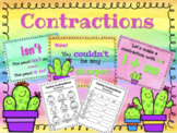 Cactus Contractions - Lesson and Worksheets - am, not, will