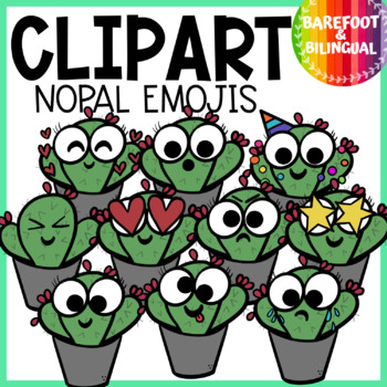 Preview of Cactus Emoji Clipart | Hispanic Heritage Clipart