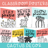 Editable Cactus Growth Mindset Posters (English and Spanish)