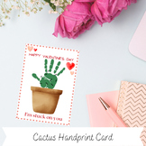 Cactus Handprint Card, Valentine's Day Card, Handprint Craft