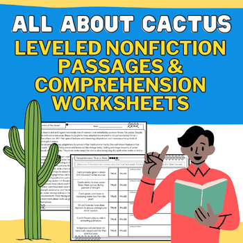Preview of Cactus: Leveled DRA 40-70 Nonfiction Reading Passages & Comprehension Questions