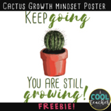 Cactus Growth Mindset Poster (FREEBIE)