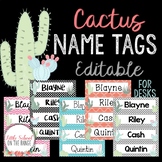 Cactus Name Tags - Editable