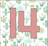 Cactus Number Labels 1-30