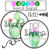 Cactus Pencil Sign Freebie