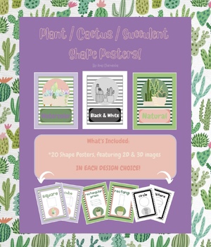 Preview of Cactus/Plant/Succulent Shape Posters!