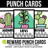 Cactus Reward Punch Cards Student and Class Goal Setting I