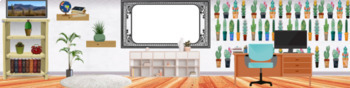 Preview of Cactus Room Google Classroom Banner for Bitmoji