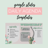 Cactus Succulent - Summer Themed Daily Agenda Google Slide